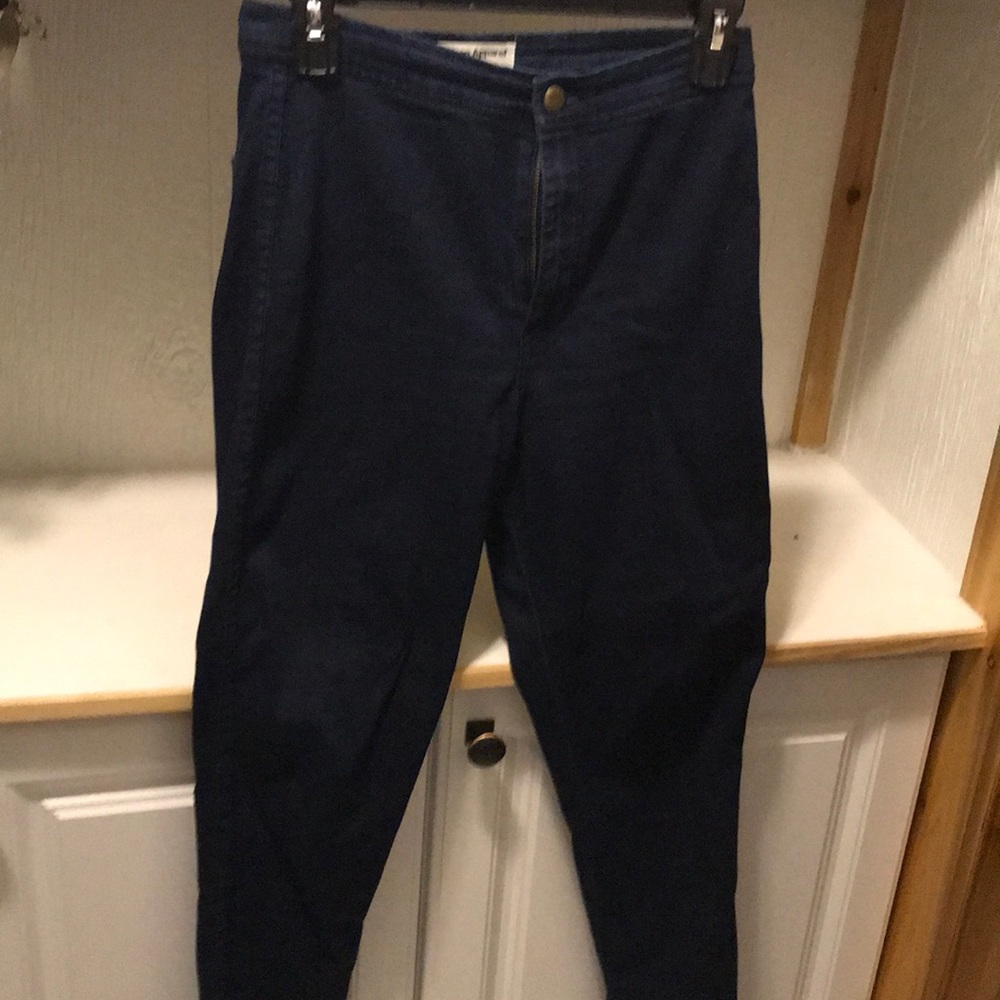 Dark wash, high waisted skinny jeans